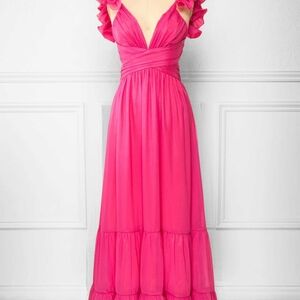 Elegant Pink Maxi Long Dress Nwt